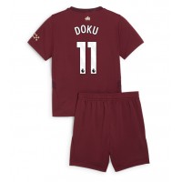 Manchester City Jeremy Doku #11 Tredje Tröja Barn 2024-25 Kortärmad (+ Korta byxor)